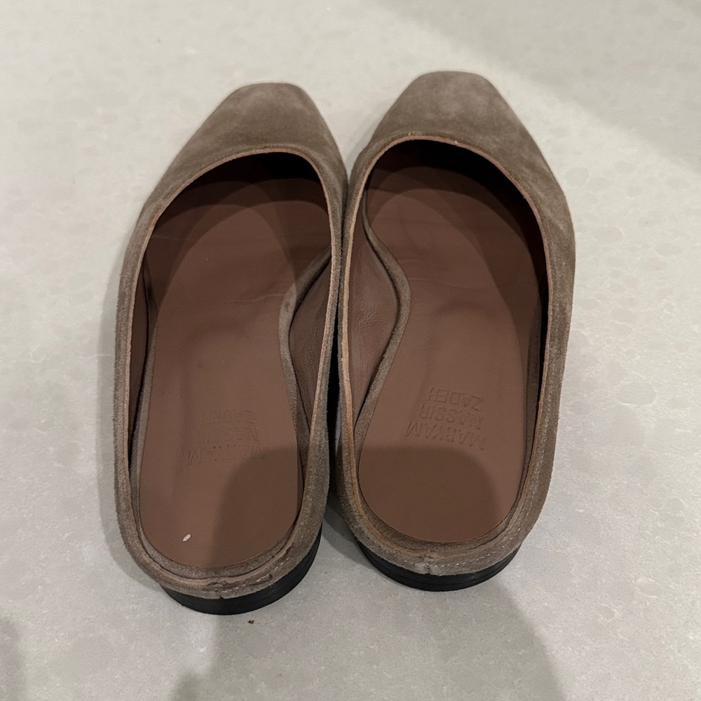 Maryam Nassir Zadeh Taupe Suede Mules - Picture 3 of 4